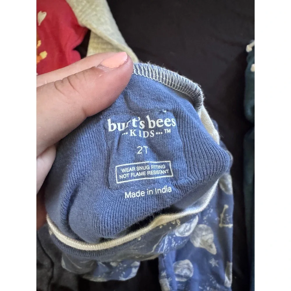 Toddler Boys 2T Clothes Bundle Bluey Burts Bees Lulu + Roo Pajamas Hoodie‎ 5pc
